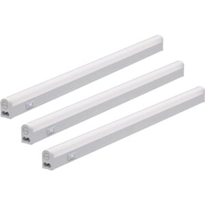 Oktaplex LED Unterbauleuchte Riga 3er Set Küche 28cm Warmweiß 3000K 230V mit Schalter