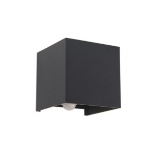 Orion Leuchten LED Außen Wandleuchte mit Sensor 10 x 10 cm 3000K 700lm 13W Anthrazit