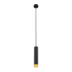 Orion Leuchten Pendelleuchte 1 x GU10 6x30cm Schwarz Gold