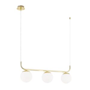 Orion Leuchten Pendelleuchte 75 x 15 cm 3 x E14 Gold Weiß
