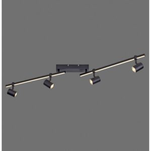 Paul Neuhaus LED-Deckenleuchte Barik 4-flammig 28 W Schwarz 120 cm x 14 cm
