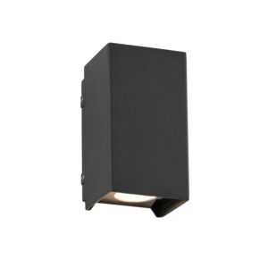 Paul Neuhaus LED-Wandleuchte Block Anthrazit 13 cm x 7 cm x 6