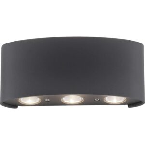 Paul Neuhaus LED-Wandleuchte Carlo 3-flammig Anthrazit 17 cm x 8 cm