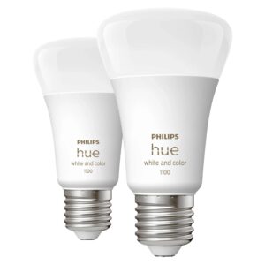 Philips Hue 2 x E27 LED-Leuchtmittel  White & Color Ambiance 1100