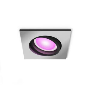 Philips Hue LED-Einbauspot Centura White & Color Ambiance Eckig Aluminium