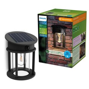 Philips Wandleuchte Geri Solar Bewegungssensor Schwarz