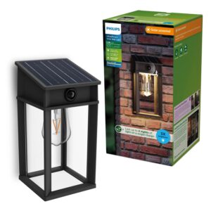 Philips Wandleuchte Geri Solar UltraEffizient Schwarz