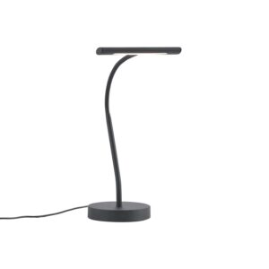 QAZQA Art Deco Tischleuchte Schwarz inkl  LED Tableau