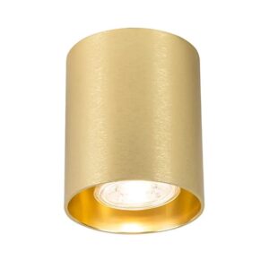 QAZQA Design Aufbaustrahler Gold GU10 50mm Tubo