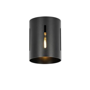 QAZQA Design Deckenleuchte Schwarz mit Lichteffekt Yana