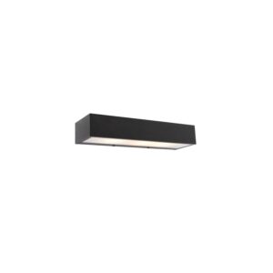QAZQA Design Längliche Wandleuchte Schwarz 35 cm Houx