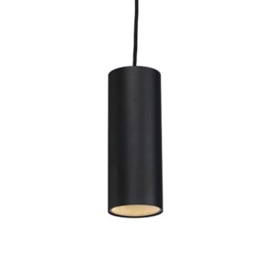 QAZQA Design-Pendelleuchte Schwarz GU10 50mm Tubo