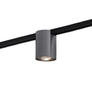 QAZQA Moderner 1-phasiger Schienenstrahler Gunmetal Iconic Rondoo Up