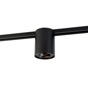 QAZQA Moderner 1-phasiger Stromschienenstrahler Schwarz Iconic Rondoo Up