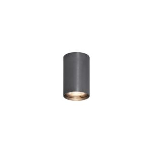 QAZQA Moderner Aufbaustrahler Gunmetal GU10 50mm Tuba