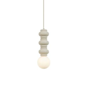 QAZQA Retro Hängelampe Beige mit Mattiertem Glas Fedde
