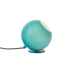 QAZQA Retro Tischleuchte Blau mit Glas Mabel