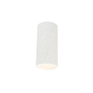 QAZQA Vintage Zylinderförmige Wandleuchte Weiß Gips Mahou