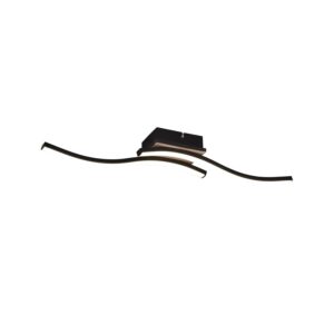 Reality LED-Deckenleuchte Route 2-flammig Schwarz Matt 56 cm x 9 cm