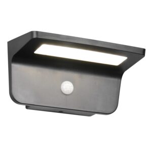 Reality LED-Outdoor-Wandleuchte Atico mit Bewegungsmelder Schwarz Matt