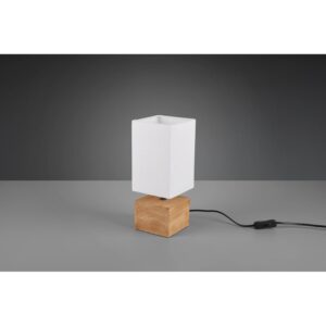 Reality Tischlampe Woody 30 x 12 x 12 cm Naturholz-Weiß