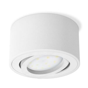SSC-LUXon Celi-1WM LED Deckenstrahler Schwenkbar Flach Rund Weiß mit LED Modul 4W Warmweiß