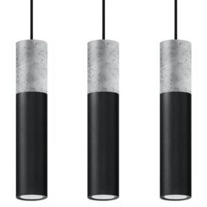 Sollux Lighting Hängeleuchte Borgio 3L Schwarz