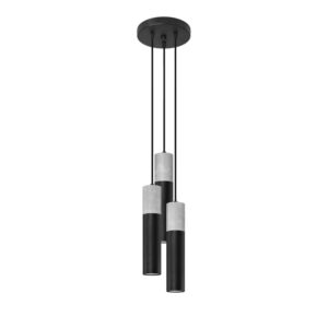 Sollux Lighting Hängeleuchte Borgio 3P Schwarz