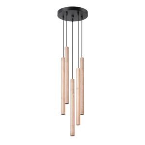 Sollux Lighting Pendelleuchten Pastelo 5P holz