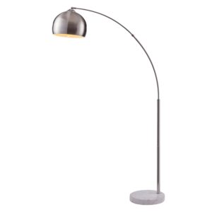 Teamson Home Arquer Bogenlampe Nickel Finish Modernes Ambiente