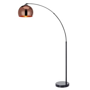 Teamson Home Arquer Bogenlampe Roségold Schwarz Kupfer Design