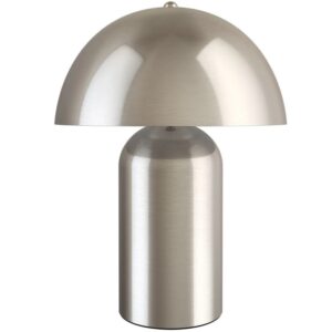 Tectake Akku Tischlampe Kade Retro Pilzdesign Im 70Er Jahre Stil  Indirektes Licht Beschichteter Stahl  3 Helligkeitsstufen  5 W  25 x 25 x 34 cm Nick