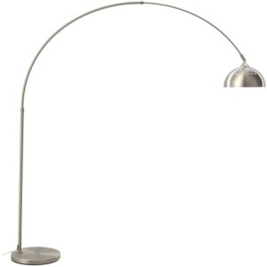 Tectake Bogenleuchte Arcus 70Er Jahre Retro Stil Beschichteter Stahl  60 W  175 x 34 50 x 206 cm Nickel Matt