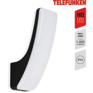 Telefunken LED-Außenleuchte Gent Schwarz 15 W