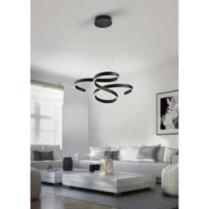Trio LED-Pendelleuchte Francis Anthrazit
