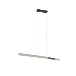 Trio LED-Pendelleuchte Helios 1-flammig Aluminium Gebürstet 130 cm x 6 cm