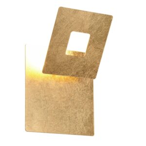 Trio LED-Wandlampe Leano goldfarbig eckig