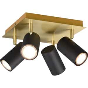 Trio Strahler Marley 4er Schwarz-Gold