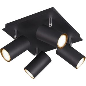 Trio Strahler Marley 4er Schwarz matt
