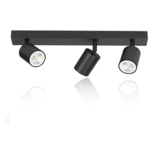 ZMH LED-Deckenstrahler Industrial Schwarz 3-flammig GU10 Schwenkbar 350 Grad