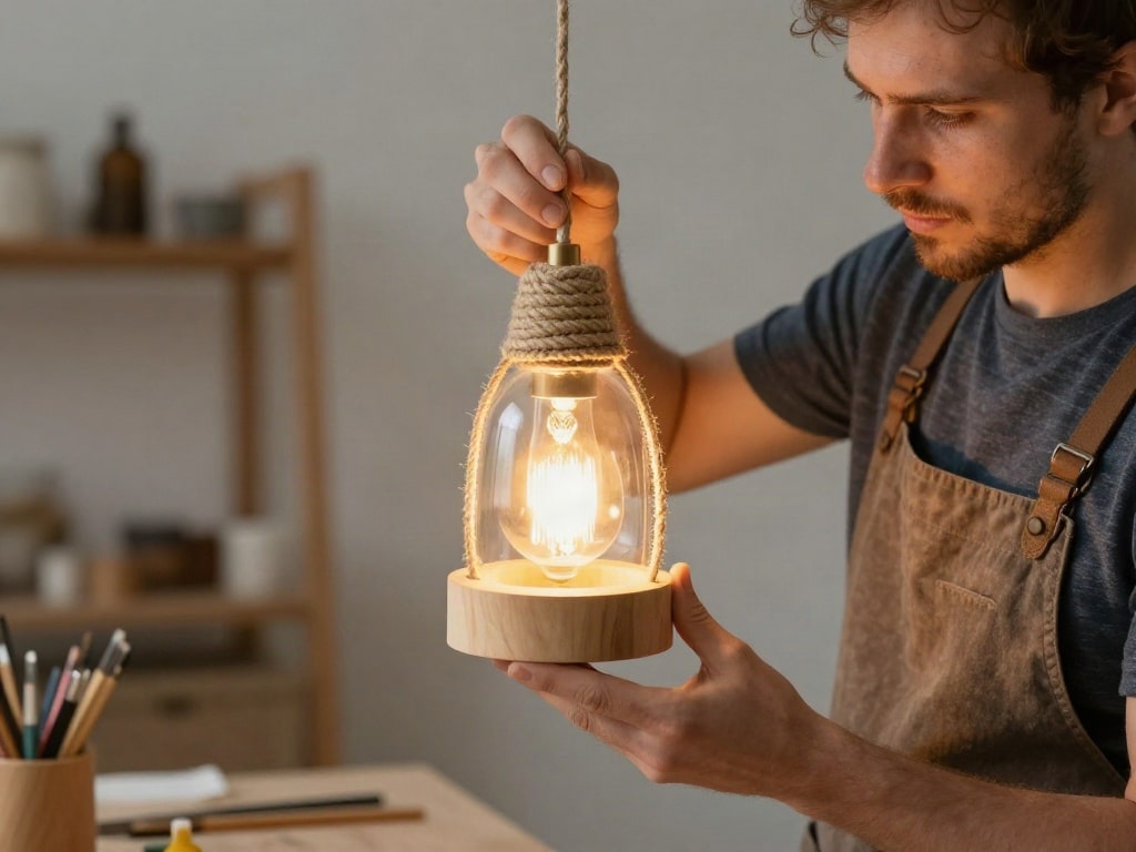Holz Seil Lampen für dein Zuhause