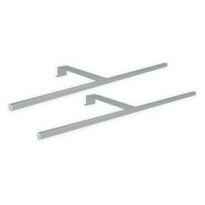 kalb LED Aufbauleuchten 2er Set Silbergrau 600mm Schrankbeleuchtung Neutralweiß
