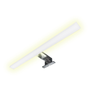 kalb LED Badleuchte Spiegellampe Aufbauleuchte für Spiegel Schrank Oder Wand 230VAC IP44 Chrom 3000K 45cm Länge