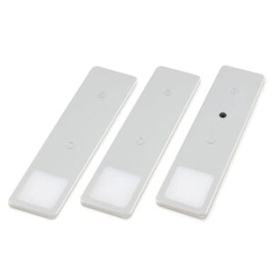 kalb LED Unterbauleuchte Solid2 Silbergrau Mechanischer Schalter 3W 3er Set Warmweiß