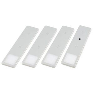 kalb LED Unterbauleuchte Solid2 Silbergrau Mechanischer Schalter 3W 4er Set Warmweiß