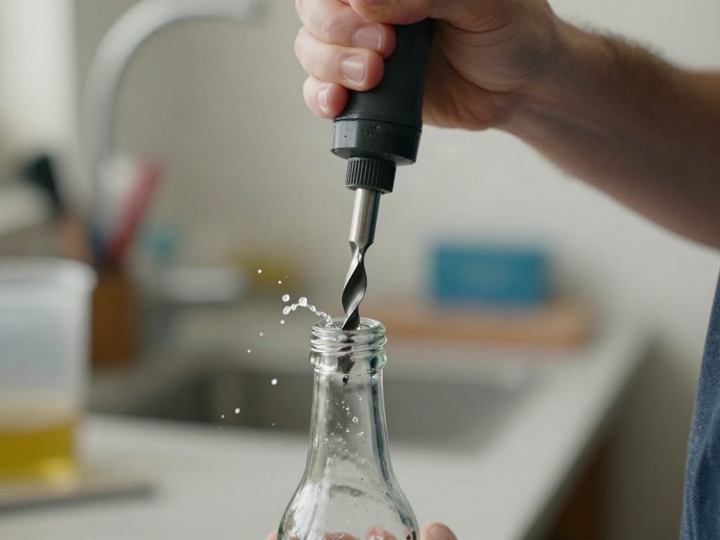 Lampen aus Flaschen selber machen