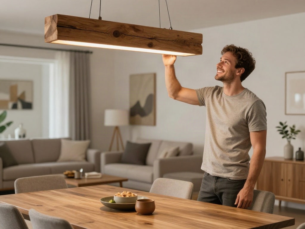 Lampen aus Holzbalken für dein Zuhause