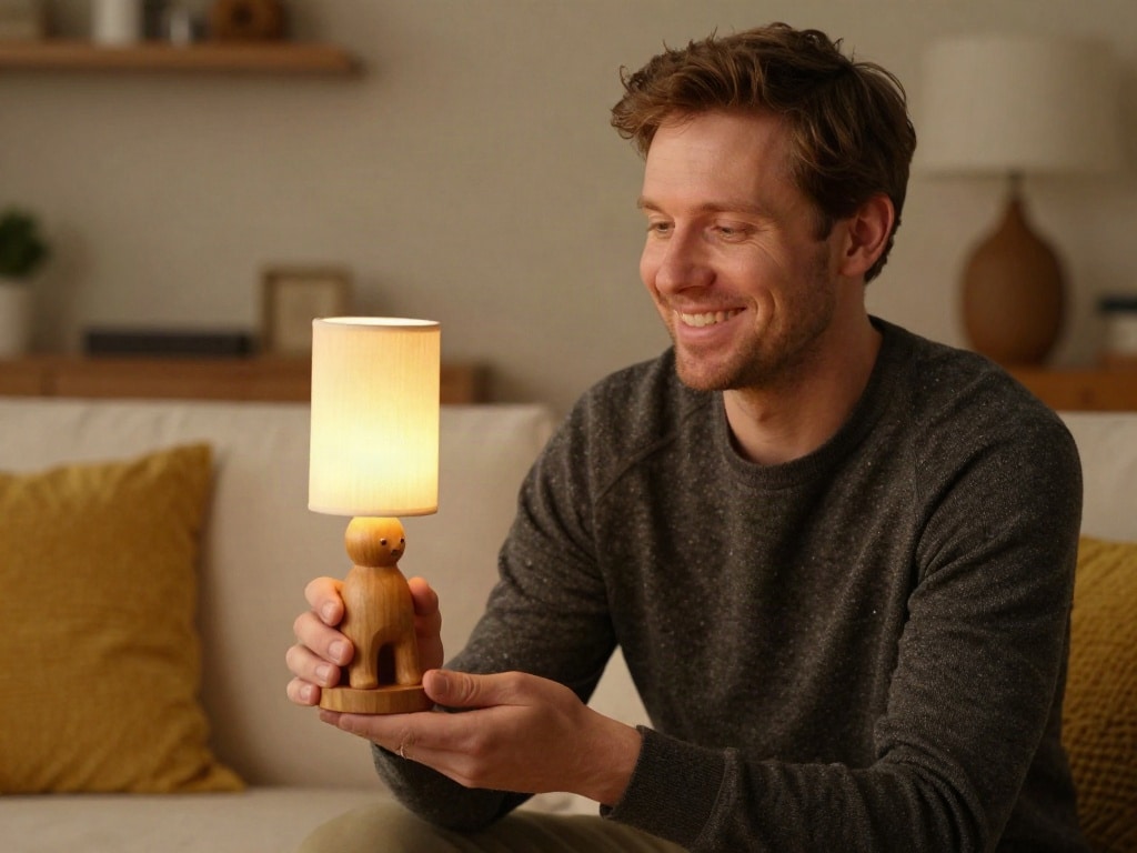 Lampen Männchen aus Holz für dein Zuhause