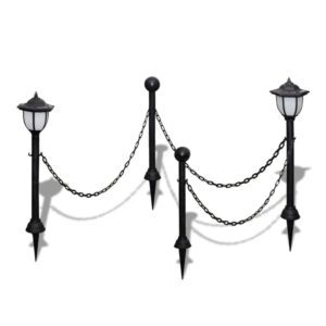 vidaXL 2x LED Lampe Solarleuchte Außenlampe Gartenleuchte Laterne 40868