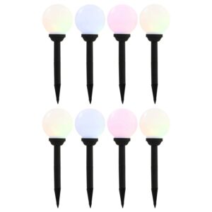 vidaXL Außen-Solarlampen 8 Stk LED Kugel 15 cm RGB 277125